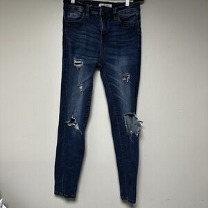 H & H Harmony And Havoc Skinny Distressed Blue Jeans Womens‎ Size 10